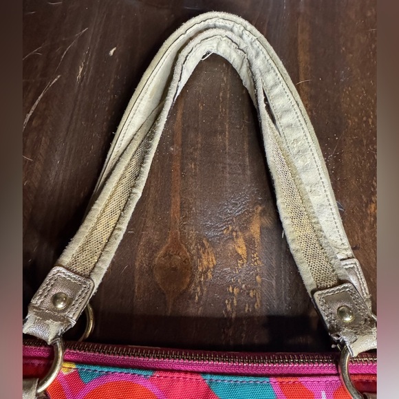 VTG Coach Poppy Vibrant MultiColored Graffiti Graphic Shoulder Bag - Picture 7 of 16